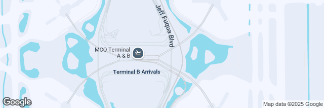 Google Maps Orlando Intl Airport (MCO), Rental Car Center 1 Airport Blvd A, Orlando, FL 32827-4399, United States of America